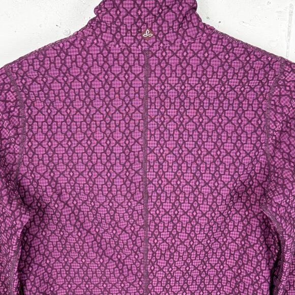 Prana Womens Grape Jacquard Stretch Polyester Nylon Purple Full Zip Size XS - Picture 10 of 10